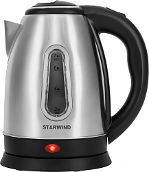 Чайник электрический Starwind SKS2100 1.8л. 1700Вт черный/прозрачный корпус: стекло