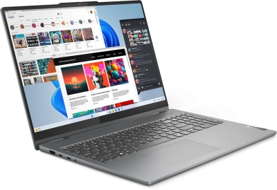 Ноутбук Lenovo IdeaPad 5 16IRU9 Core 7 150U 16Gb SSD512Gb Intel Graphics 16" OLED Touch 2K (2048x1280) без ОС grey WiFi BT Cam (83DU0042RK)