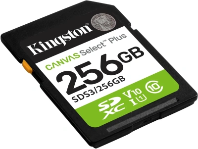 Флеш карта SDXC 256GB Kingston SDS3/256GB Canvas Select Plus w/o adapter