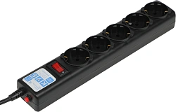 Сетевой фильтр Powercube SPG5-B3 3м (5 розеток) черный (коробка)