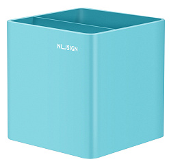 Подставка Deli NS011Blue Nusign 2отд. для письменных принадлежностей 84х84х86мм синий пластик