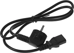 Шнур питания Hyperline PWC-IEC13-SHM-1.0-BK C13-Schuko проводник.:3x0.75мм2 1м 250В 10А (упак.:1шт) черный