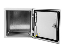 Шкаф распределительный Elbox EMW-600.400.210-1-IP66 настенный 600мм 400мм 210мм IP66 IK10 несъемн.бок.пан. 100кг серый