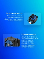 Устройство охлаждения(кулер) Formula Ice Boid 2PSDA Soc-AM5/AM4/1200/1700/1851 черный/синий 4-pin 17-34dB Al+Cu 100W Ret