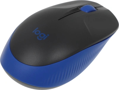 Мышь Logitech M190 черный/синий оптическая 1000dpi беспров. USB 2but (910-005907)