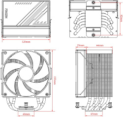 Устройство охлаждения(кулер) ID-Cooling Frozn A610 Soc-AM5/AM4/1200/1700/1851 черный 4-pin 29.85dB Al+Cu 250W 925gr Ret (FROZN A610 BLACK)