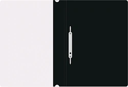 Папка-скоросшиватель Silwerhof Eco SE-PSE20/BLK A4 прозрач.верх.лист пластик черный 0.11/0.13