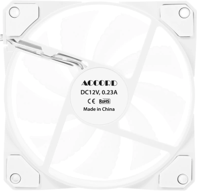 Вентилятор для корпуса Accord ACC-XF12 ARGB 120х120x25 белый 3-pin 23.7дБ (ACC-XF12 ARGB WHITE) brown box