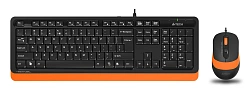 Клавиатура + мышь A4Tech Fstyler F1010 клав:черный/оранжевый мышь:черный/оранжевый USB Multimedia (F1010 ORANGE)