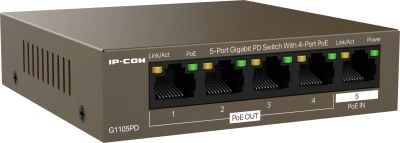 Коммутатор IP-Com G1105PD (L2) 5x1Гбит/с 4PoE 30W неуправляемый