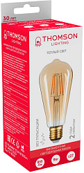 Лампа филам. Thomson Filament TH-B2130 9Вт цок.:E27 эдисон 220B св.свеч.бел.теп. ST64 (упак.:1шт)