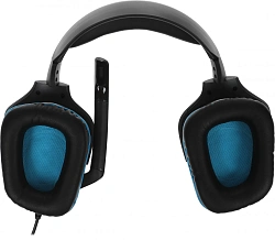Наушники с микрофоном Logitech G432 черный/синий 2м мониторные USB оголовье (981-000770)