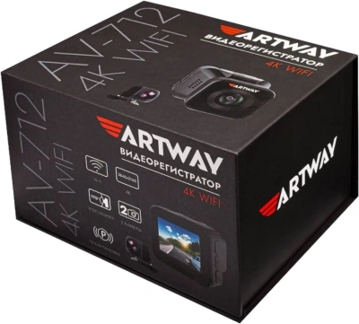 Видеорегистратор Artway AV-712 черный 8Mpix 2160x3840 2160p 170гр. GPS Novatek 96670