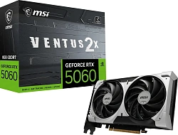 Видеокарта MSI PCI-E 5.0 RTX 5060 8G VENTUS 2X V1 NVIDIA GeForce RTX 5060 8Gb 128bit GDDR7 2497/28000 HDMIx1 DPx3 HDCP Ret