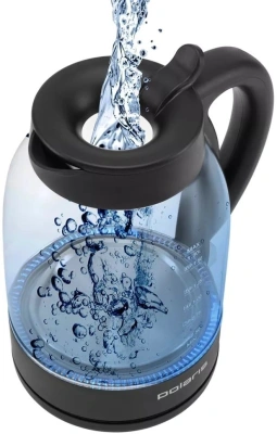 Чайник электрический Polaris PWK 1797CGL 1.8л. 2200Вт черный корпус: пластик/стекло