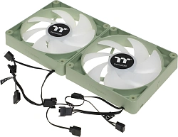 Вентилятор для корпуса Thermaltake CT140 Sync Matcha ARGB 140х140x25 зеленый 4-pin 30.5дБ (упак.:2шт) (CL-F203-PL14MG-A) Ret