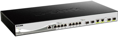 Коммутатор D-Link DXS-1210-12TC (L2) 8x10Гбит/с 2xКомбо(10GBase-T/SFP+) 2SFP+ настраиваемый