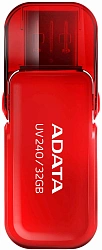 Флеш Диск A-Data 32Gb UV240 AUV240-32G-RRD USB2.0 красный