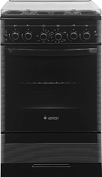 Плита Газовая Gefest ПГ 5300-02 0046 черный (стеклянная крышка) реш.чугун