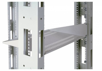 Полка стационарная ЦМО МС-20-9005 2U нагр.:15кг. 19" 200мм черный (упак.:1шт)