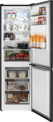 Холодильник Weissgauff WRK 185 Total NoFrost Inverter Black Inox 2-хкамерн. черная сталь