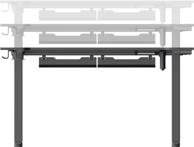 Стол для компьютера Cactus CS-EDXL-GBK с электроприводом и подсветкой RGB столешница МДФ черный карбоновый каркас черный 140x60см (CS-EDXL-GBK)