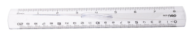 Линейка Deli EG01612 пластик дл.20см прозрачный с держателем европодвес