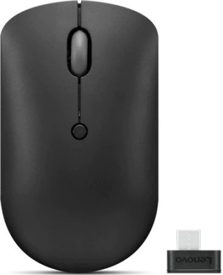 Мышь Lenovo 400 черный оптическая 2400dpi беспров. USB-C 3but (GY51D20865)