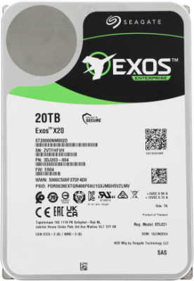Жесткий диск Seagate SAS 3.0 20TB ST20000NM002D Exos X20 4KN (7200rpm) 256Mb 3.5"
