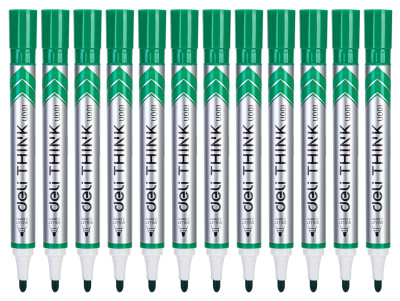 Маркер для досок Deli EU00150 Think круглый пиш. наконечник 2мм зеленый