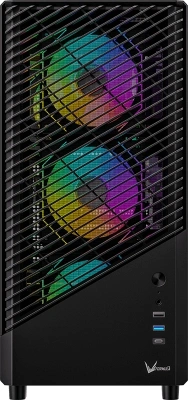 Корпус Formula Mana Geometry черный без БП ATX 4x120mm 1xUSB3.0 audio bott PSU