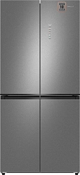 Холодильник Weissgauff WCD 450 Bru Steel Glass NoFrost Inverter 3-хкамерн. сталь инвертер