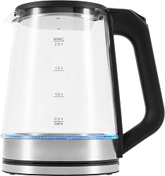 Чайник электрический Vitek VT-WK1081 2л. 1900Вт черный/серебристый корпус: стекло