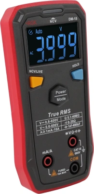 Мультиметр RGK DM-15 цифровой черный/красный (755153)