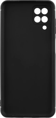 Чехол (клип-кейс) BoraSCO для Samsung Galaxy A12 Silicone Case черный (матовый) (39790)