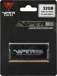 Память DDR4 32Gb 3200MHz Patriot PVS432G320C8S Steel Series RTL PC4-25600 CL22 SO-DIMM 260-pin 1.2В single rank с радиатором Ret