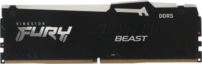 Память DDR5 16GB 6000MHz Kingston KF560C36BBE2A-16 Fury Beast RGB RTL Gaming PC5-48000 CL36 DIMM 288-pin 1.35В single rank с радиатором Ret