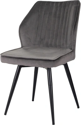 Стул для дома Бюрократ CH-K5_SP с повор.мех. т.серый Holland 18 металл черный на ножках (CH-K5_1/SP/HL18)