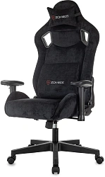 Кресло игровое Zombie Ghost Fabric черный Light-20 с подголов. крестов. пластик