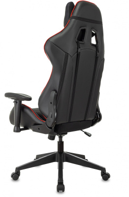 Кресло игровое Zombie VIKING 4 AERO черный/красный ткань/эко.кожа с подголов. крестов. пластик