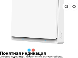 Умный выключатель Aqara QBKG40LM 1-нокл. с нейтралью белый