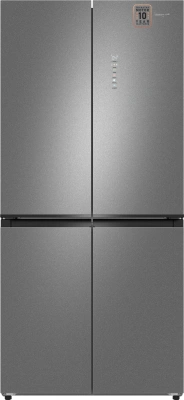 Холодильник Weissgauff WCD 450 Bru Steel Glass NoFrost Inverter 3-хкамерн. сталь мат.