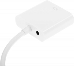 Переходник аудио-видео Premier 5-983 HDMI (m)/VGA (f)/Jack 3.5 (f) 0.15м. белый