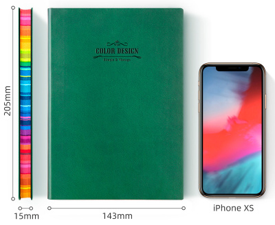 Блокнот Deli 3183GREEN 205х143мм искусст. кожа 112л зеленый