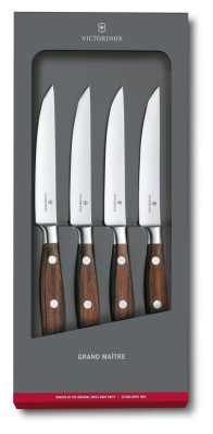Набор ножей кухон. Victorinox Grand Maitre Steak 7.7240.4 (7.7240.4) компл.:4предм. дерево подар.коробка