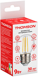 Лампа филам. Thomson Filament TH-B2094 9Вт цок.:E27 шар 220B св.свеч.бел.нейт. Globe (упак.:1шт)