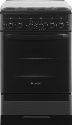 Плита Газовая Gefest ПГ 5300-02 0046 черный (стеклянная крышка) реш.чугун