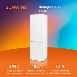 Холодильник SunWind SCC253 2-хкамерн. белый