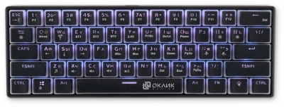 Клавиатура Оклик K763W механическая черный USB беспроводная BT/Radio Multimedia for gamer LED (1920548)