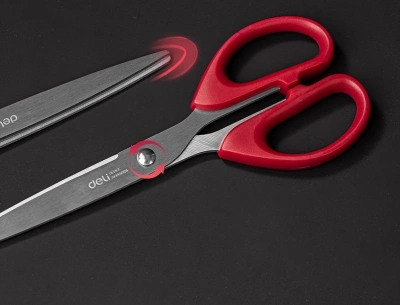 Ножницы Deli EM610 офисные 180мм ручки пластиковые сталь ассорти чехол с европод.